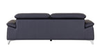 727 Divanitalia Sofa with Adjustable Headrest in Top-grain Italian Leather - Navy - SKU 727-S-NAVY - view 4