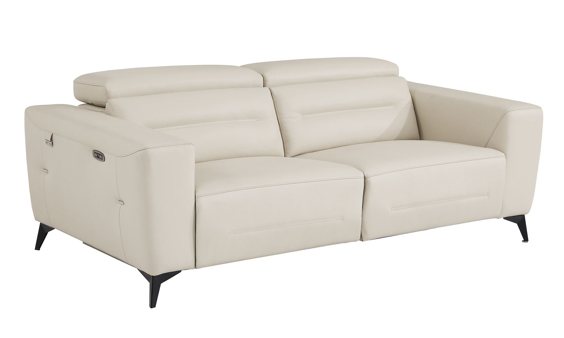 989 Divanitalia Power Reclining Sofa with Power Headrest in Top-grain Italian Leather