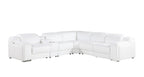 1116 Divanitalia 6-Piece L-Shaped Sectional Sofa in Top Grain Italian Leather with 3 Power Recliners & Power Headrests - White - SKU 1116-WHITE-6PC-3PWR-SECTIONAL- GROUP - view 2