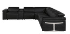 1126 Divanitalia 7-Piece L-Shaped Sectional Sofa in Top Grain Italian Leather with 3 Power Recliners & Power Headrests - Black - SKU 1126-BLACK-SEC-7PC-3PWR-SECTIONAL- GROUP - view 4