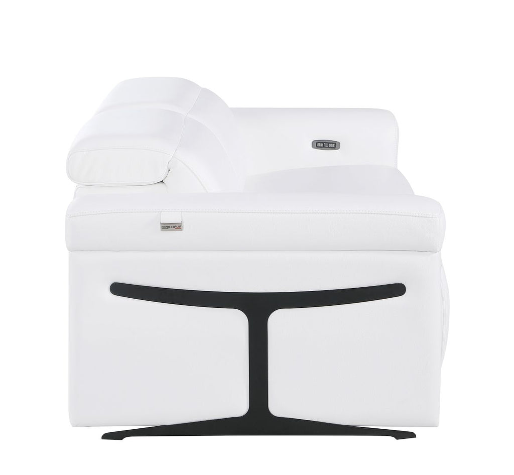 1126 Divanitalia 2-Piece Modular Power Reclining Loveseat in Top Grain Italian Leather with 2 Power Recliners & Power Headrests - White - SKU 1126-WHITE-2.2-HT - view 8