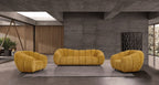 Suki - Modern Camel Fabric Sofa Set