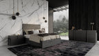 Lucia - Italian Modern Matte Grey + Elm Grey 4-Piece Bedroom Set - Italian Modern Matte Grey + Elm Grey 4 - Piece Bedroom Set