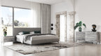 Aria - Italian Modern Multi Grey 4-Piece Bedroom Set - Italian Modern Multi Grey 4 - Piece Bedroom Set