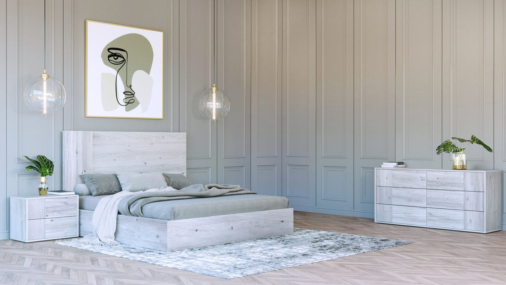 Asus - Modern Italian White 4-Piece Bedroom Set - Modern Italian White 4 - Piece Bedroom Set