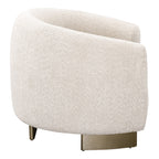 Thrive - Modern Beige Fabric + Antique Brass Accent Chair