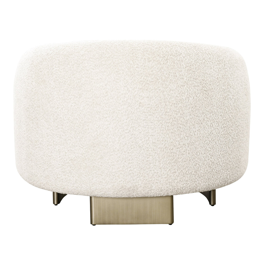 Thrive - Modern Beige Fabric + Antique Brass Accent Chair