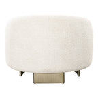 Thrive - Modern Beige Fabric + Antique Brass Accent Chair