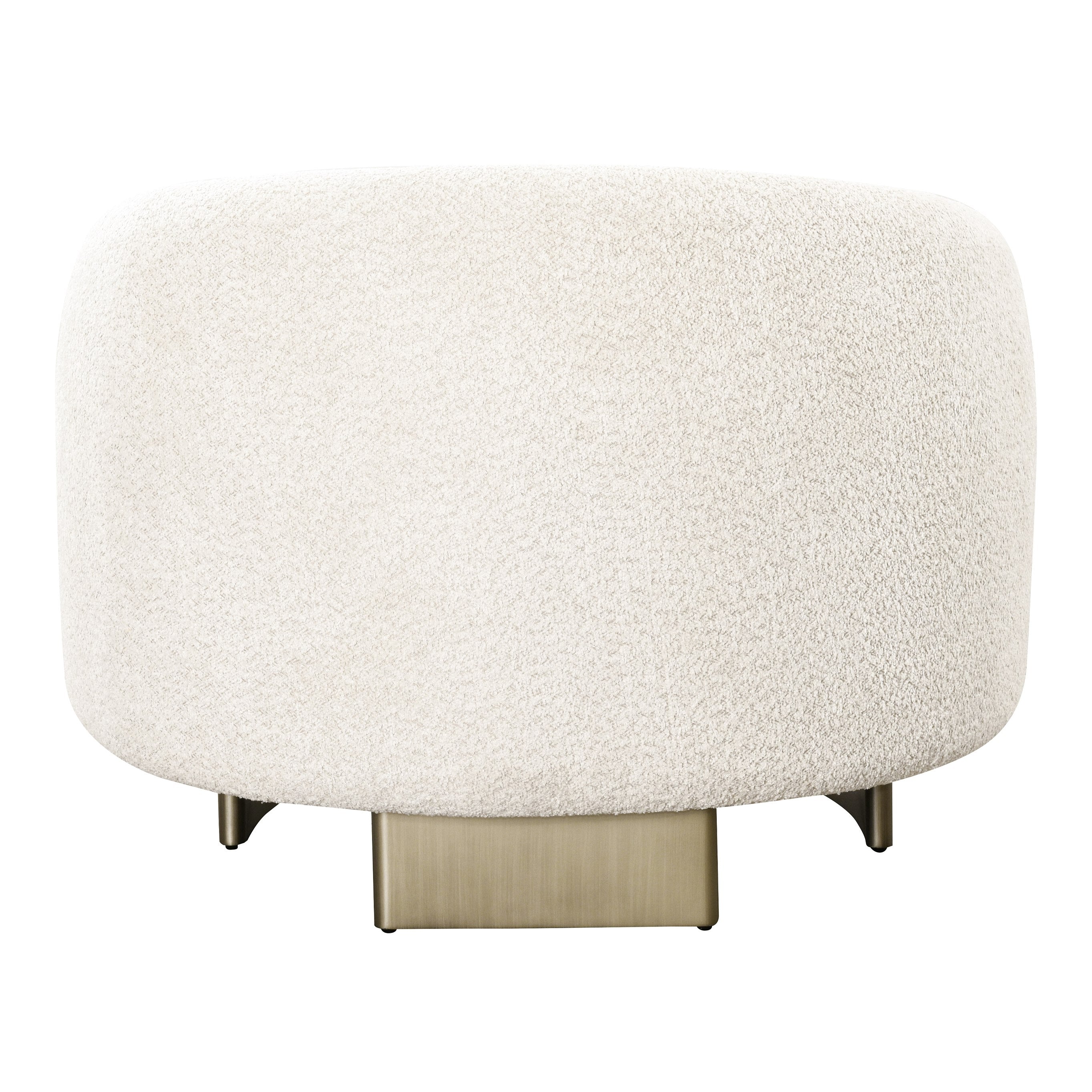 Thrive - Modern Beige Fabric + Antique Brass Accent Chair