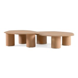 Seymour - Modern White Oak Coffee Table Set