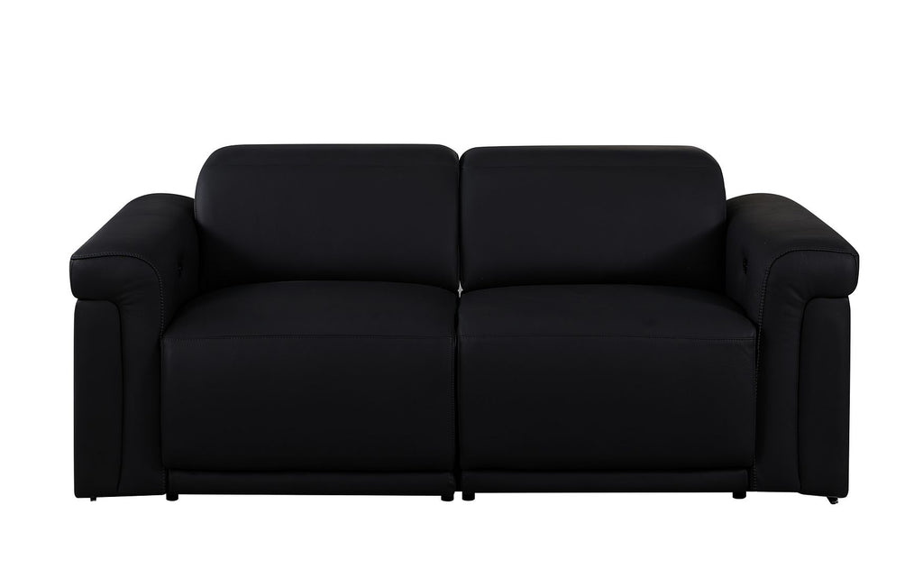 1126 Divanitalia 2-Piece Modular Power Reclining Loveseat in Top Grain Italian Leather with 2 Power Recliners & Power Headrests - Black - SKU 1126-BLACK-2.2-HT - view 5