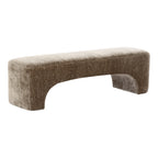 Siegal - Modern Olive Green Fabric Bench