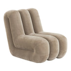 Archie - Modern Taupe Fabric Accent Chair + Ottoman