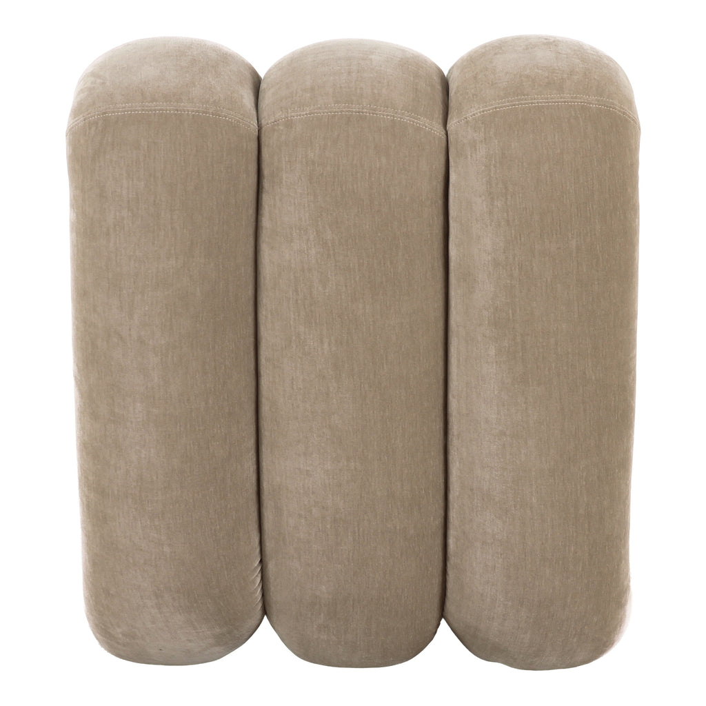 Archie - Modern Taupe Fabric Accent Chair + Ottoman