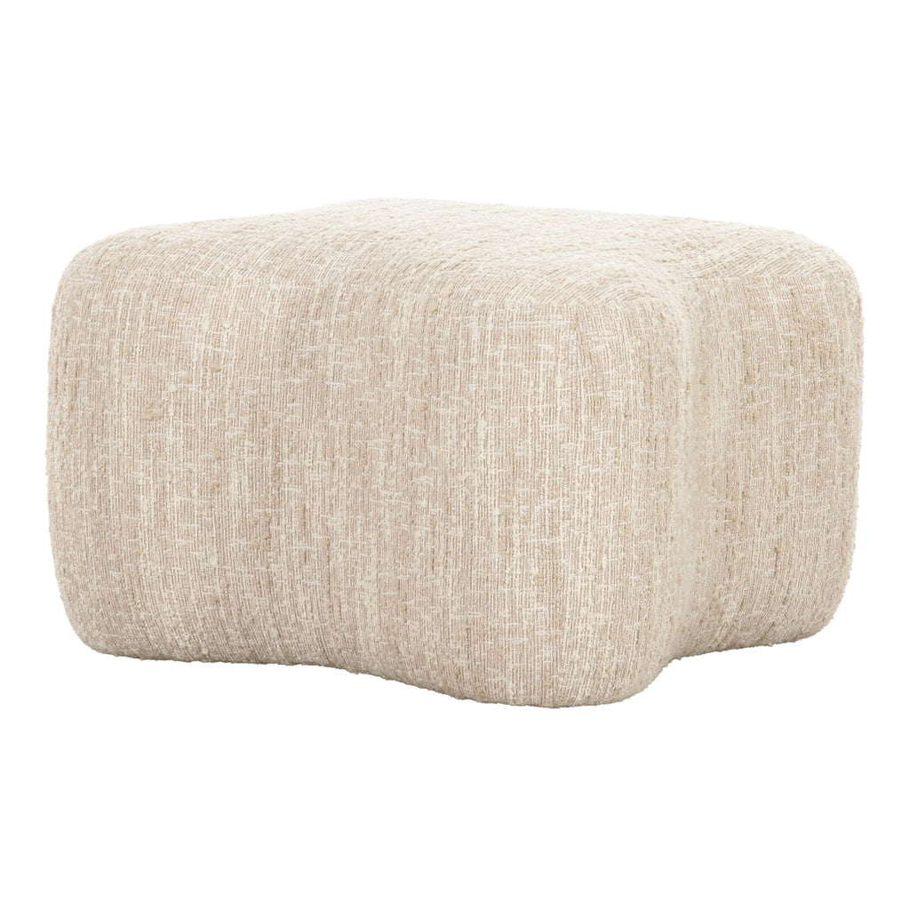 Spiro - Modern Beige Fabric Ottoman