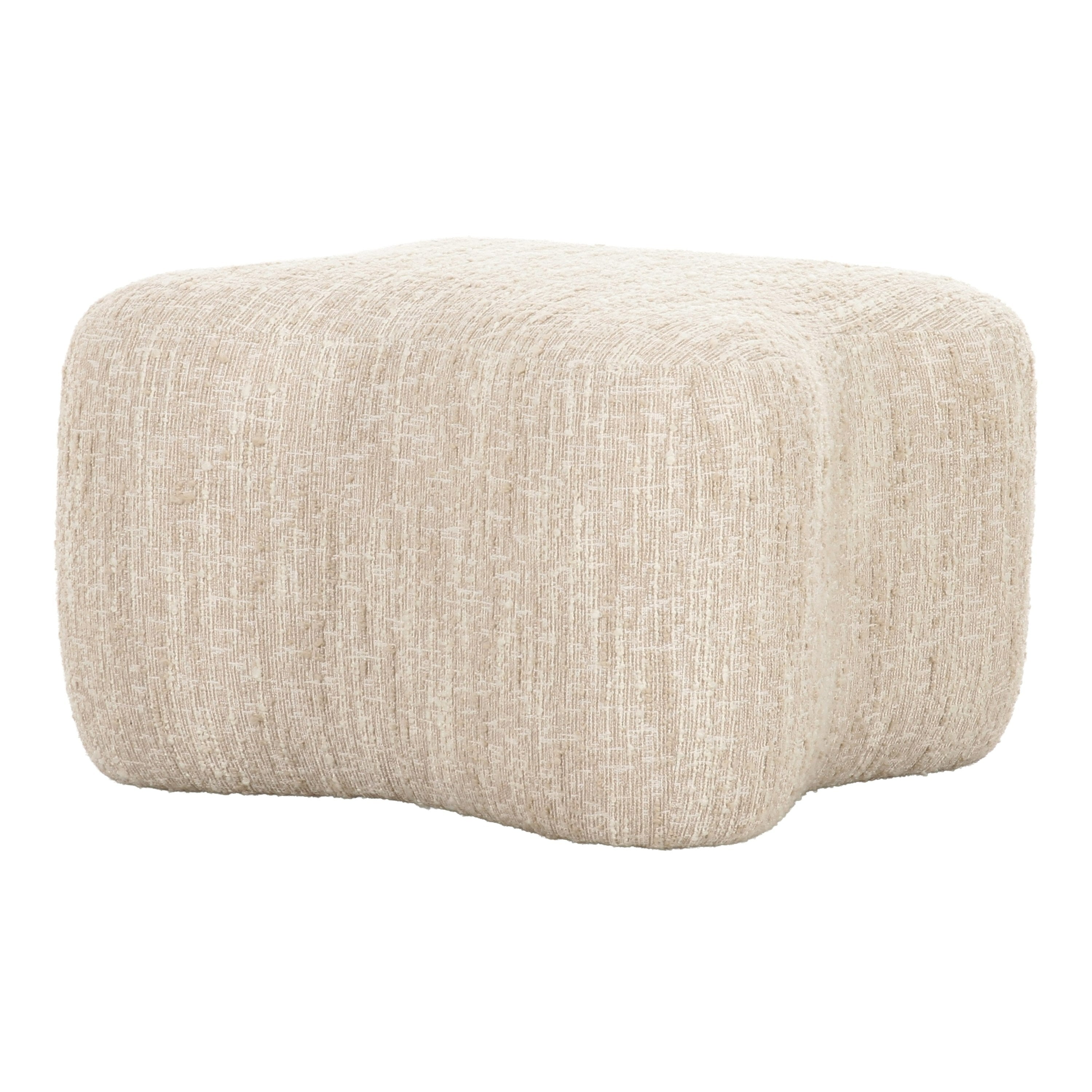 Spiro - Modern Beige Fabric Ottoman