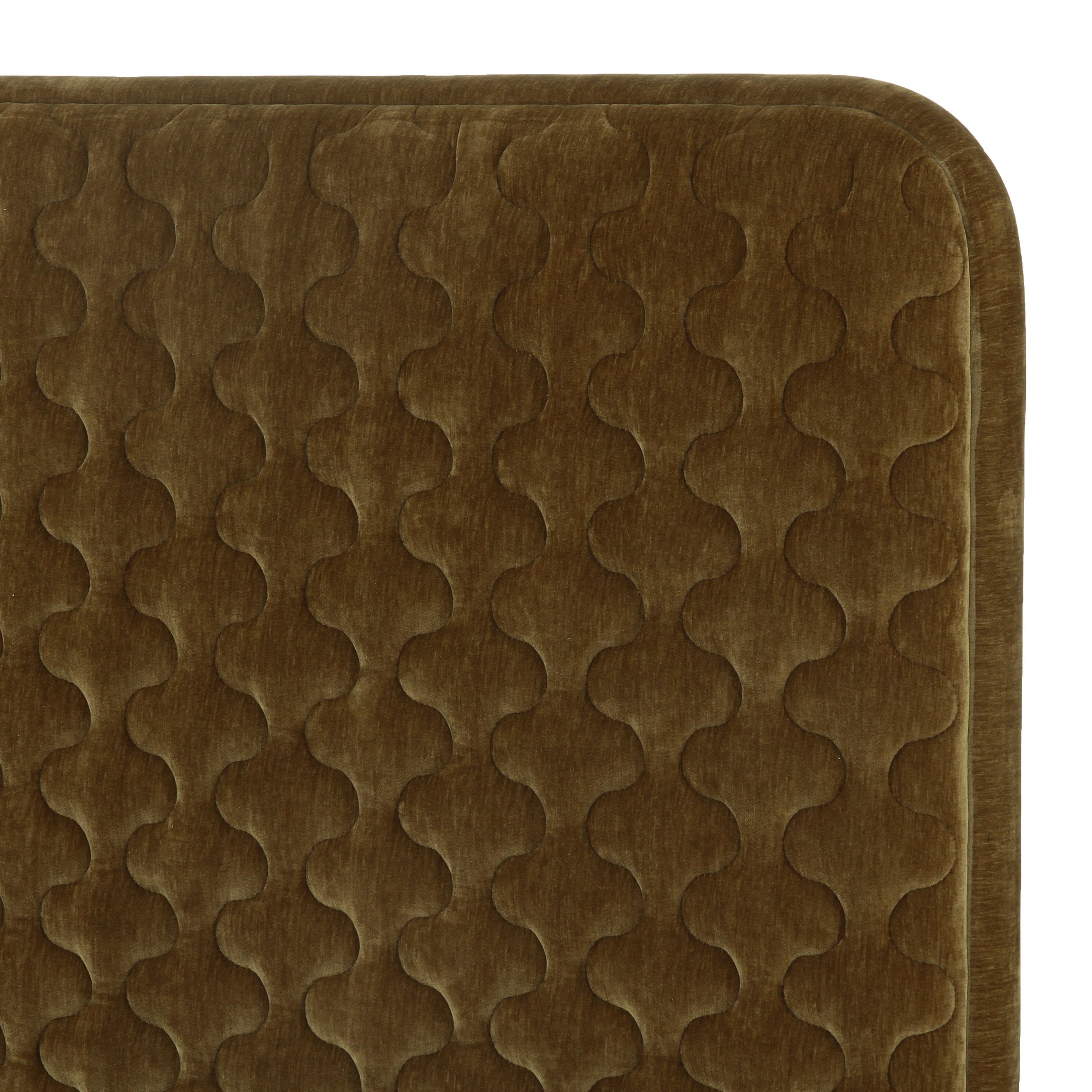 Eastern King Trieste - Modern Brown Fabric Bed - Modern Brown Fabric Bed