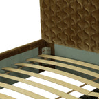 Eastern King Trieste - Modern Brown Fabric Bed - Modern Brown Fabric Bed
