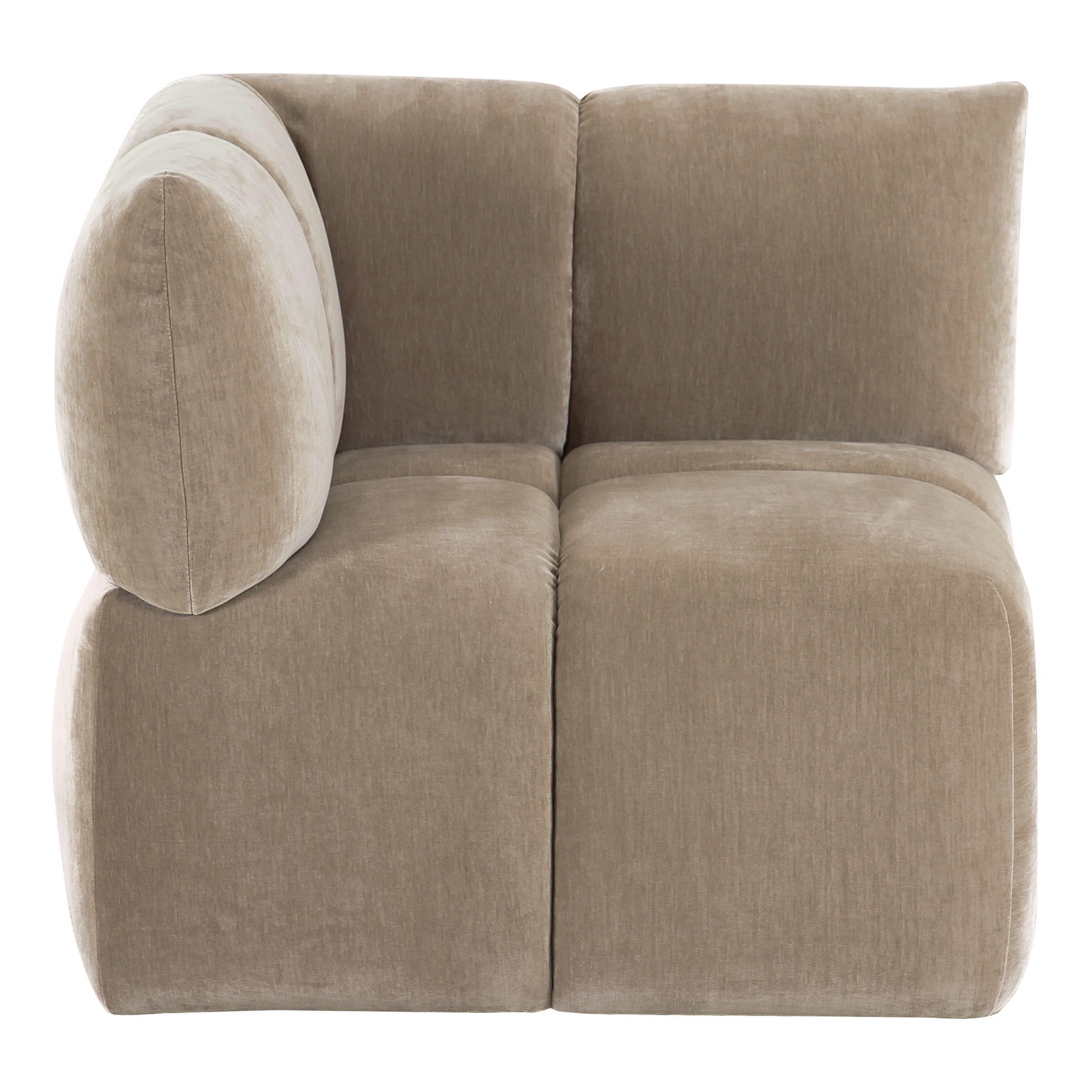 Marisol - Modern Taupe Fabric Sectional Sofa