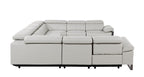 1246 Divanitalia 8-Piece U-Shaped Modular Power Reclining Sectional Sofa with 4 Power Recliners and Power Headrests - Top Grain Italian Leather