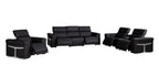 1126 Divanitalia 7-Piece Modular Power Reclining Sofa, Loveseat & Chair Set in Top Grain Italian Leather with 5 Power Recliners & Power Headrests - Black - SKU 1126-BLACK-7.5-HT-3PC - view 4