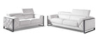 903 Divanitalia 2-Piece Sofa Set with Adjustable Headrest in Top-grain Italian Leather - White - SKU 903- WHITE 2PC (S/L) - GROUP - view 2