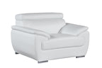 4571 Modern Genuine Leather 3-Piece Sofa Set - White - SKU 4571-LV WHITE 3PC (S/L/C) - GROUP - view 8