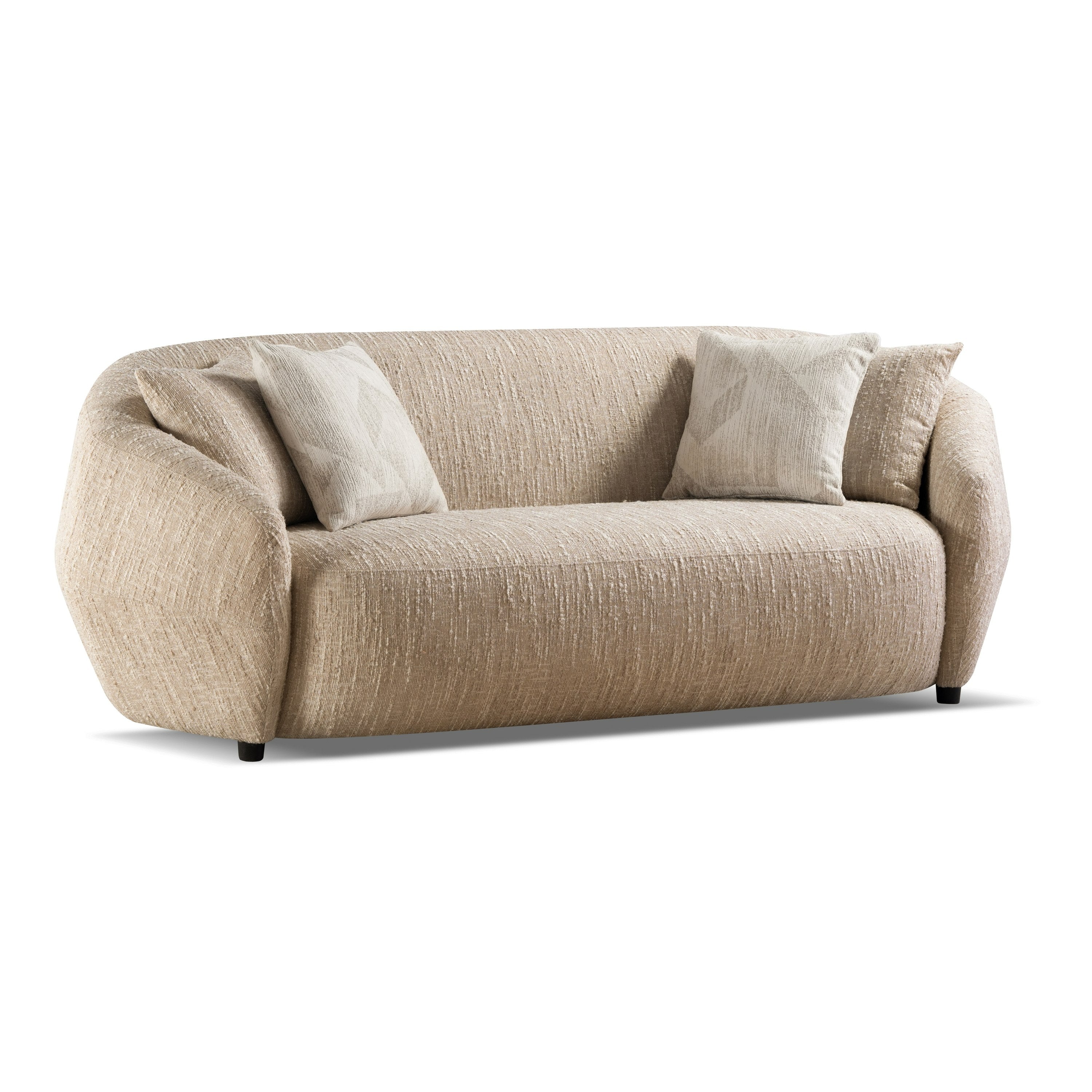 Belinda - Modern Beige Fabric 3 - Seat Sofa