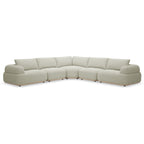 Evans - Contemporary Off-White Fabric Modular Sectional Sofa - Contemporary Off - White Fabric Modular Sectional Sofa - VGKK-KF.8750-MOD-OFFWHT-5-Piece Sectional