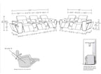 1224 Divanitalia 8-Piece Modular Power Reclining Sofa & Loveseat Set in Top Grain Italian Leather with 5 Power Recliners & Power Headrests - Black - SKU 1224-BLACK-8.5-HT-2PC - view 17