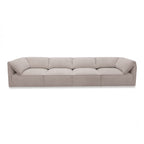 Gene - Modern Light Grey Fabric Modular Sectional Sofa - Modern Light Grey Fabric Modular Sectional Sofa - VGSX-F6062-5PC-SAND-4-Piece Sectional