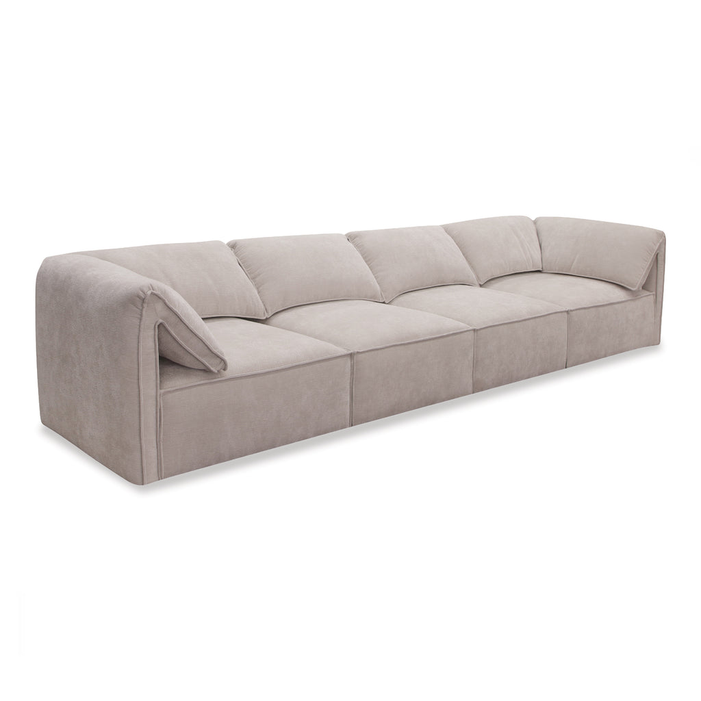 Gene - Modern Light Grey Fabric Modular Sectional Sofa - Modern Light Grey Fabric Modular Sectional Sofa