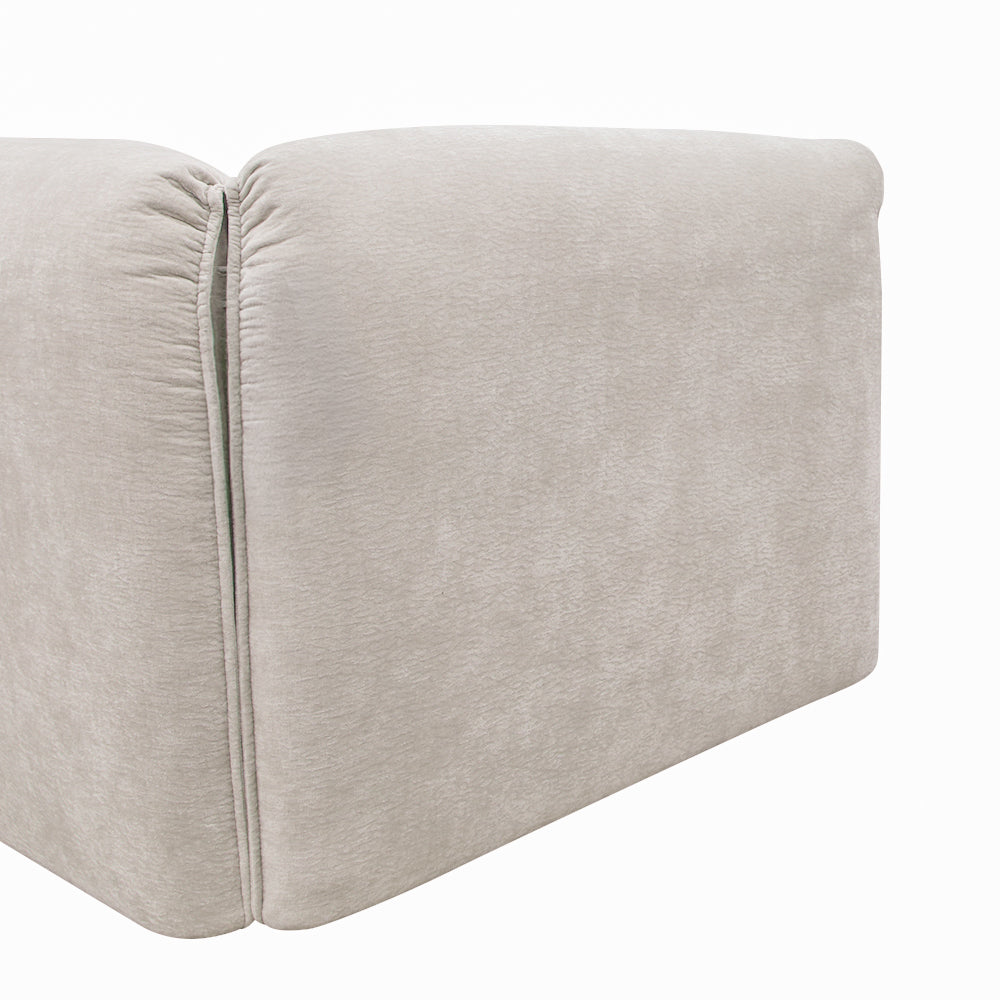 Gene - Modern Light Grey Fabric Modular Sectional Sofa - Modern Light Grey Fabric Modular Sectional Sofa