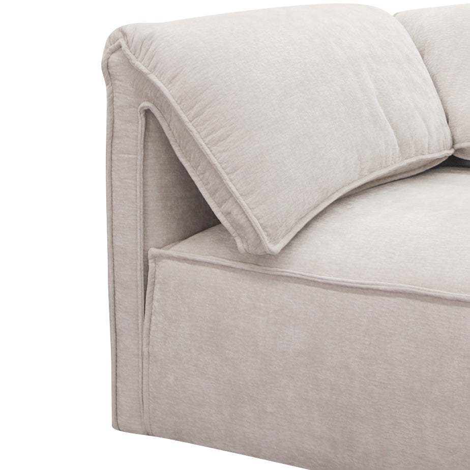 Gene - Modern Light Grey Fabric Modular Sectional Sofa - Modern Light Grey Fabric Modular Sectional Sofa