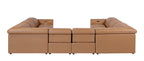 1224 Divanitalia 8-Piece U-Shaped Sectional Sofa in Top Grain Italian Leather with 4 Power Recliners & Power Headrests