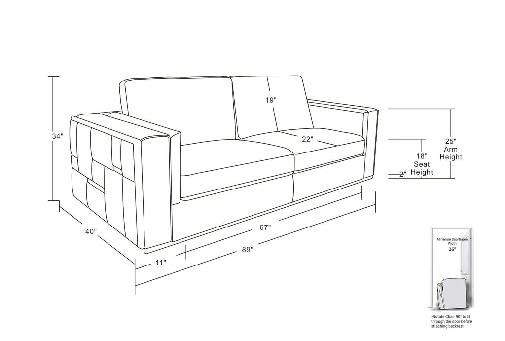 1140 Divanitalia Sofa with Adjustable Headrest in Top-grain Italian Leather