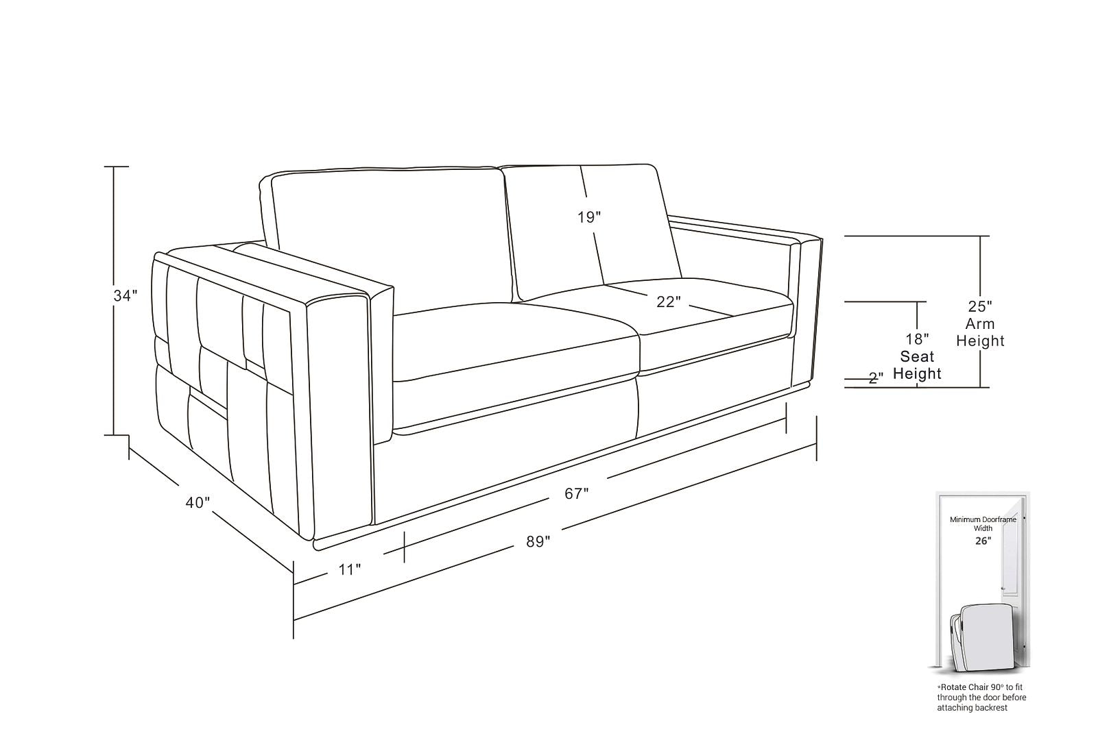 1140 Divanitalia Sofa with Adjustable Headrest in Top-grain Italian Leather