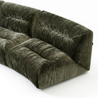 Nouveau Elias - Modern Green Fabric Curved Modular Sectional Sofa - 5-Piece Sectional - Modern Green Fabric Curved Modular Sectional Sofa - 5 - Piece Sectional