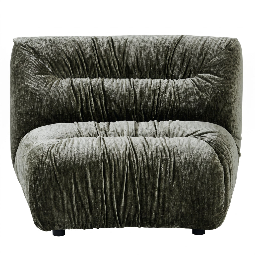 Nouveau Elias - Modern Green Fabric Curved Modular Sectional Sofa - 5-Piece Sectional - Modern Green Fabric Curved Modular Sectional Sofa - 5 - Piece Sectional