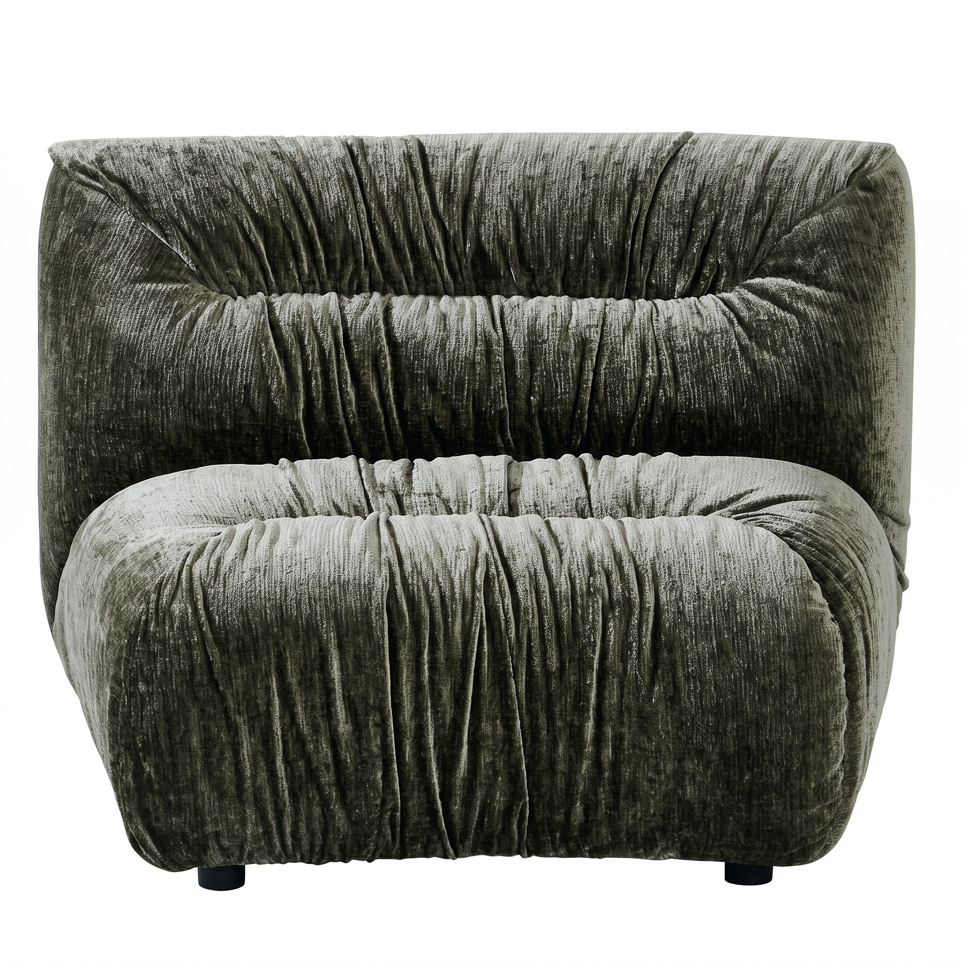 Nouveau Elias - Modern Green Fabric Curved Modular Sectional Sofa - 5-Piece Sectional - Modern Green Fabric Curved Modular Sectional Sofa - 5 - Piece Sectional