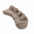 Nouveau Percy - Contemporary Beige Fabric Left Facing Chaise Sectional Sofa