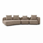 Nouveau Percy - Contemporary Beige Fabric Left Facing Chaise Sectional Sofa