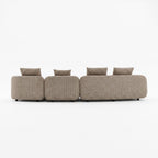 Nouveau Percy - Contemporary Beige Fabric Left Facing Chaise Sectional Sofa