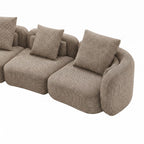 Nouveau Percy - Contemporary Beige Fabric Left Facing Chaise Sectional Sofa