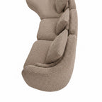 Nouveau Percy - Contemporary Beige Fabric Left Facing Chaise Sectional Sofa