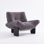 Nouveau Crowley - Modern Grey Multi - Color Fabric Accent Chair
