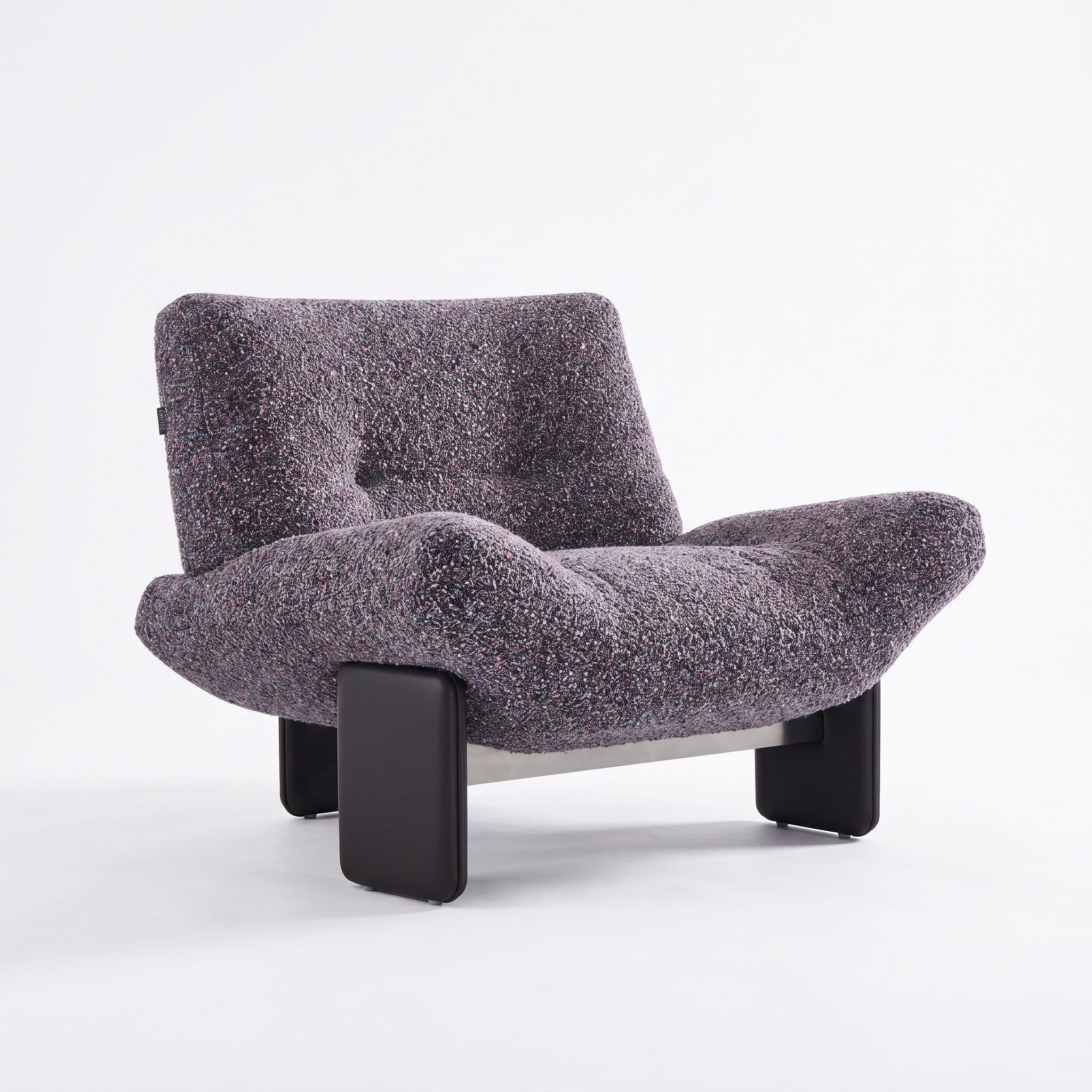 Nouveau Crowley - Modern Grey Multi - Color Fabric Accent Chair