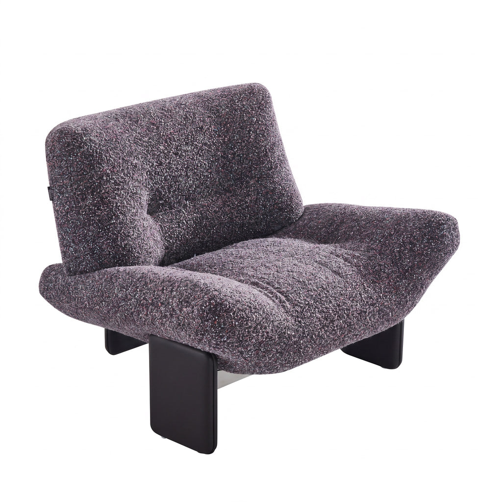 Nouveau Crowley - Modern Grey Multi - Color Fabric Accent Chair