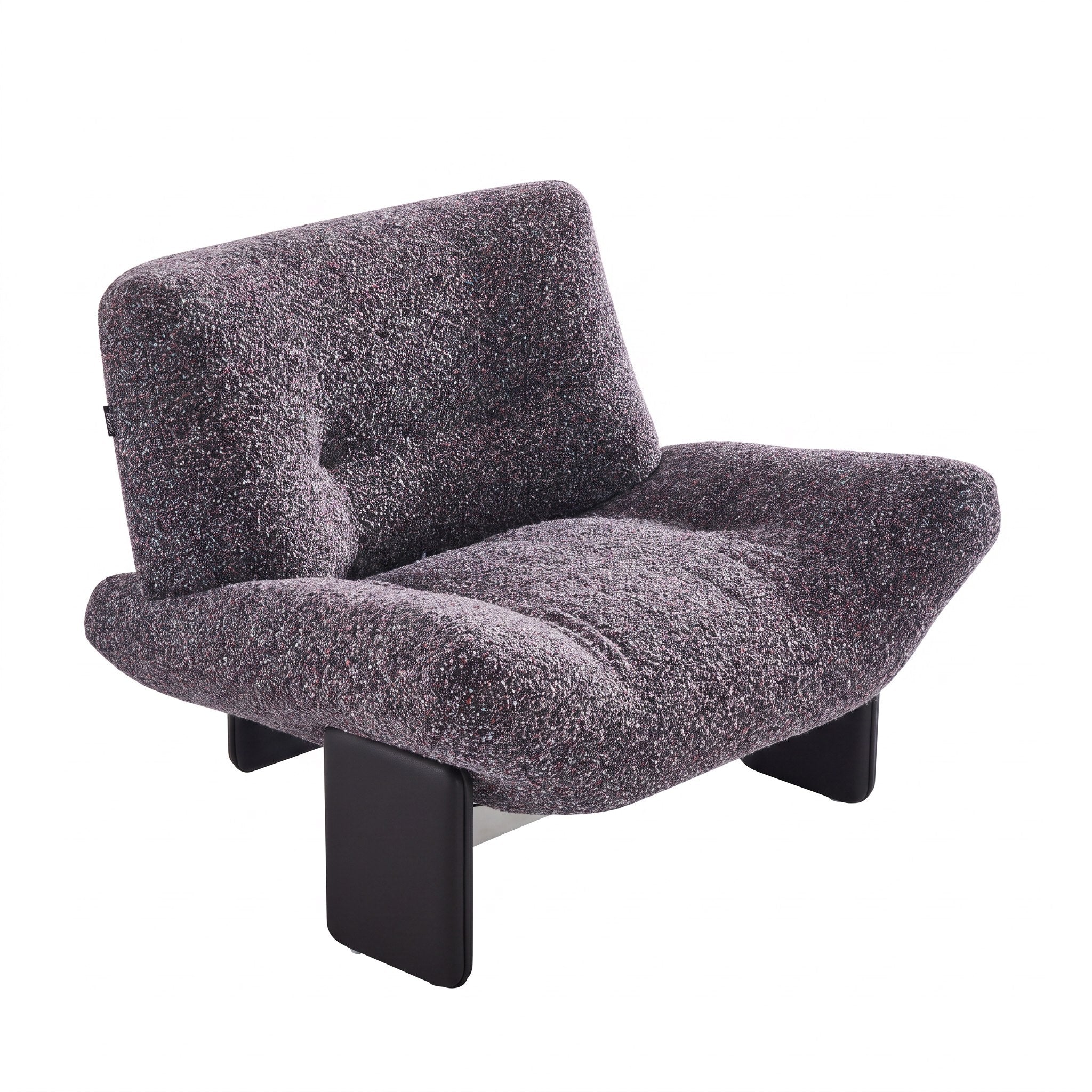 Nouveau Crowley - Modern Grey Multi - Color Fabric Accent Chair