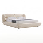 Nouveau Pasha - Modern Cream Fabric Bed - Modern Cream Fabric Bed - Queen